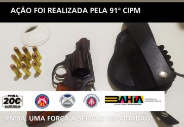 PMBA APREENDE ARMA DE FOGO EM VÁRZEA DO POÇO
