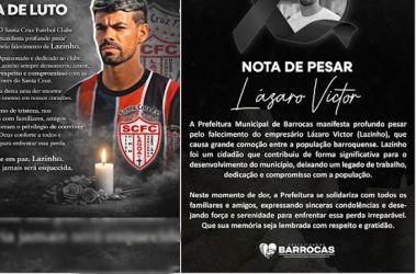 Barrocas vive clima de comoção e luto com a morte de Lázaro Victor